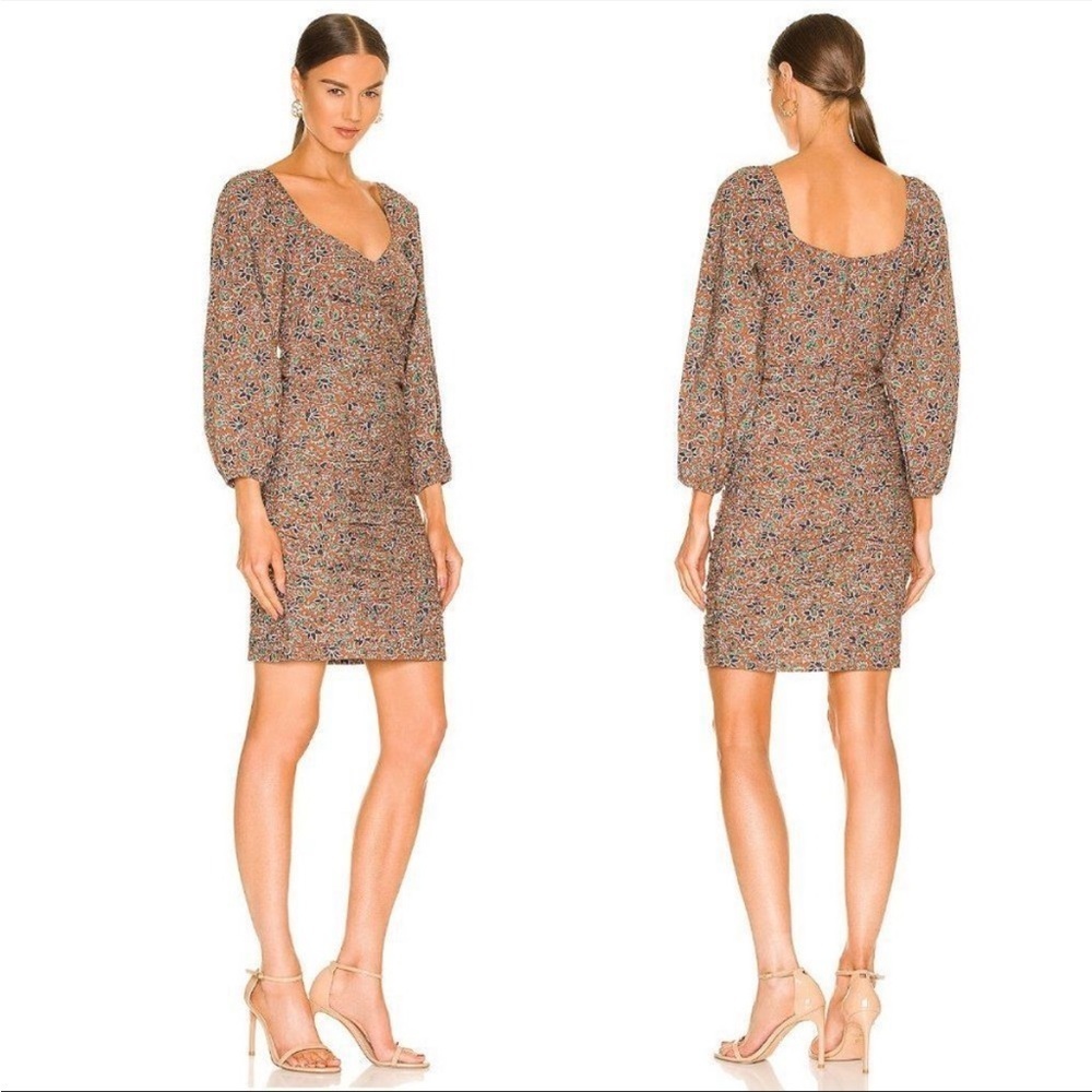Veronica Beard Nadi Dress in Cinnamon Multi Floral NWT Size 0 MSRP $398